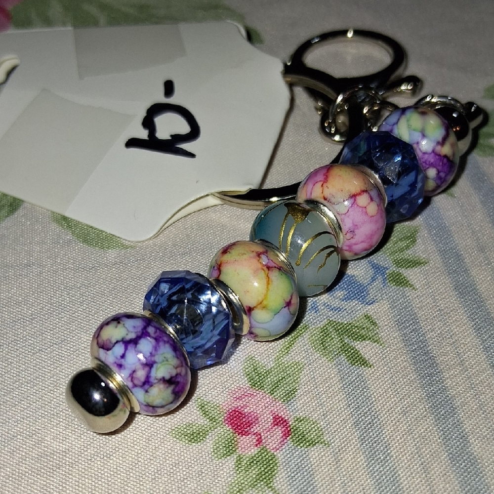 Colorful Beaded Keychain